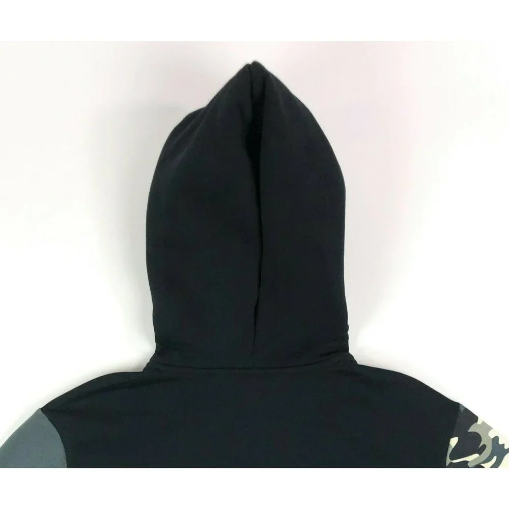 Fila Akeem Hoodie Sweatshirt Mens 2XL XXL Black Blue Camouflage Camo Pullover - Picture 11 of 11